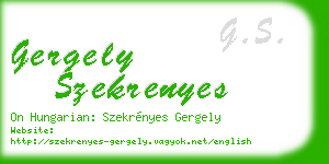 gergely szekrenyes business card